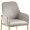 Homeroots Set of Two Gray and Gold Velvet And Wood and Metal Dining Side Chairs, 2PK 573311 - alternate 8