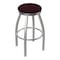 Holland Bar Stool Co 802 Misha Stainless Steel 36in Swivel Bar Stool with Canter Bordeaux Seat 80236SS005 - alternate 1