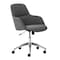 Homeroots Dark Gray and Silver Aluminum and Fabric Adjustable Swivel Rolling Conference Office Chair 544973 - alternate 7
