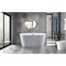 Kingston Brass 53" Acrylic Oval Double Ended Freestanding Tub with Drain, Glossy White VTDE533023 - alternate 4