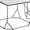 Homeroots Set of Two Silver and Bronze Mirrored Glass and Steel Square Abstract Bunching Coffee Tables 572205 - alternate 8