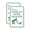 Signmission Please Clean Up After Your Pet, 12'' X 18'' 2 Signs, Heavy Gauge Aluminum, 2PK A-1218-2PACK-2611 - alternate 1