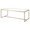Homeroots 47" Gold Glass And Steel Coffee Table 520956 - alternate 5