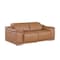 Homeroots 93in Chestnut and Silver Italian Leather Power Reclining Loveseat With Storage 720572 - alternate 8