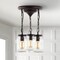 Jonathan Y Gaines 11" 3-Light Farmhouse Industrial Iron Mason Jar LED Semi Flush Mount, Oil Rubbed Bronze JYL7802A - alternate 8