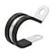 Grizzly Supply Cable Clamp, 3/4 in Bundle Dia., .59 in W, Rubber-Lined P-Clamp, 304 Stainless Steel, Black, 100PK GS-RPC5-3/4-C - alternate 1