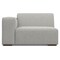 Homeroots 44" Gray Fabric Modular Sofa With Brown Legs 641026 - alternate 1
