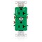 Leviton Dup Rec 20A 125V 1MCtrl Self-Gr Grn 5362-S1N - alternate 1