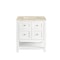 James Martin Vanities Breckenridge 30" Single Vanity, Bright White, w/ 3 CM Tajnar Eclos Top 330-V30-BW-3TJR - alternate 4