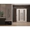 Vdomdoors Front Exterior Prehung Aluminum Double Doors Ronex1055 Teak 2 Sidelights and Top Transom Mirrored RONEX1055DEXD-OAK-W14+72+14xH80+12-LH-I - alternate 3