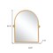 Homeroots 36" Gold Arch Metal Framed Standing Mirror 565106 - alternate 5