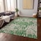 Homeroots 3' X 5' Green And Gray Striped Washable Indoor Outdoor Area Rug 596668 - alternate 5