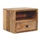 Homeroots 12" Oak Solid Wood One Drawer Floating Nightstand 722527 - alternate 1