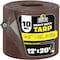 Boen Heavy Duty Tarp, 12 ft x 20 ft, 10 Mil, Brown, Polyethylene BS-1220 - alternate 1
