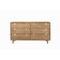 Homeroots 60" Sandy Brown Solid Wood Six Drawer Double Dresser 524131 - alternate 1