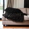 Homeroots 60" X 2" Black Faux Fur Plush Throw Blanket 386750 - alternate 4