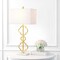 Jonathan Y Selina 32" Iron Ogee Trellis Modern LED Table Lamp, Gold Painting JYL3072A - alternate 5