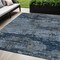 Homeroots 5' X 8' Blue And Navy Blue Abstract Washable Indoor Outdoor Area Rug 610427 - alternate 1