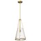 Nuvo Valentine, Medium Pendant, Vintage Brass Finish, Hammered Glass 60/8266 - alternate 1