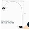 Leisuremod Arco Arched Floor Lamp 75.6in Height with Black Round Marble Base and Metal Dome Lamp Shade, Black ALBL-BL-13BL - alternate 5