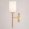 Vaxcel Shelby 1 Light Gold Brass Transitional Bathroom Vanity Fixture White Glass W0485 - alternate 6