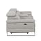 Homeroots 90in Light Gray and Black Italian Leather Power Reclining Loveseat With Storage 720566 - alternate 1