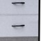 Homeroots 18" Gray and Black Steel and Fabric Five Drawer Chest 484681 - alternate 4