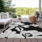 Homeroots 3' X 5' Black Gray And Silver Floral Washable Indoor Outdoor Area Rug 589524 - alternate 3