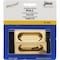 Johnson Hardware 3'' Rectangular Brass Flush Pocket Door Pull, 2-Count 40-3PPK2 - alternate 2