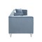 Homeroots 88" Teal Blue Velvet Wood Sofa With Toss Pillows 543981 - alternate 5