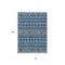 Homeroots 3' X 5' Navy Blue Ivory And Peach Geometric Washable Indoor Outdoor Area Rug 612202 - alternate 5
