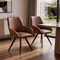 Homeroots Set of Two Brown and Black Faux Leather and Wood Dining Arm Chairs, 2PK 716264 - alternate 4