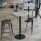Flash Furniture 30" x 24" Tabletop, Seamless Surface Technology, Gray Faux Concrete, 18" Round Black Bar Height Base ST-REC2430-CMGY-TR18B-GG - alternate 7