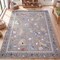 Jonathan Y Catmosphere Festive Feline Floral Border Non-Slip Machine-Washable Taupe 3 ft. x 5 ft. Area Rug ANM100B-3 - alternate 4
