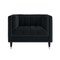 Homeroots 34" Black And Silver Velvet Tufted Club Chair 534135 - alternate 7