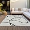 Homeroots 5' X 8' White And Black Abstract Washable Indoor Outdoor Area Rug 597530 - alternate 4