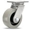 Hamilton Champion Swivel Caster, 8"X3" DuraGlide 1" thick Poly Cast Iron Wheel, Swivel Lock/Face Contact Brake S-CH-83GB95-4SL-ZB - alternate 1