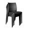 Niche Terrace Plastic Indoor/Outdoor 31.5 in Square Table, Black, 4 Terrace Plastic Stacking Chairs, Black TOB3131BK41BK - alternate 9