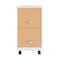 Space Solutions 14.25 in W 2 Drawer Mobile File Cabinet, Pearl White / Platinum Oak 25854 - alternate 11