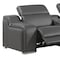 Homeroots Gray Italian Leather Power Reclining Curved Seven Piece Corner Sectional With Console 544984 - alternate 5