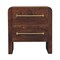 Homeroots 23" Brown Solid Wood Two Drawer Nightstand 701721 - alternate 1