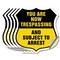 Signmission No Trespassing Shield Sign You Are Now T, 6 inch X 6 inch, Vinyl Decal, 5PK SHI-D-5PACK-6-412 - alternate 1