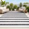 Jonathan Y Aveiro Wide Stripe Black/Cream 5 ft. x 8 ft. Indoor/Outdoor Area Rug SMB112B-5 - alternate 1