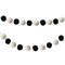 Carson Dellosa Black & White Pom-Pom Garland, 6PK 107009 - alternate 2