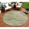 Homeroots 8' Sage And Ivory Round Abstract Washable Indoor Outdoor Area Rug 631313 - alternate 1