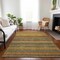 Homeroots 10' X 14' Coral Gold And Green Striped Washable Indoor Outdoor Area Rug 577774 - alternate 5