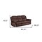 Homeroots 89" Dark Brown Reclining USB Sofa And Toss Pillow With Silver Legs 559207 - alternate 4