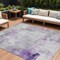 Homeroots 8' X 10' Lavender Gray And Ivory Abstract Washable Indoor Outdoor Area Rug 616876 - alternate 1