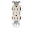 Leviton Straight Blade Receptacle, 5-15R, 15 A, 125V AC, Flush Mount, Self-Grounded M1626-2ST - alternate 1