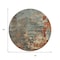 Homeroots 8' Pale Aqua Copper And Beige Round Abstract Washable Indoor Outdoor Area Rug 618234 - alternate 6